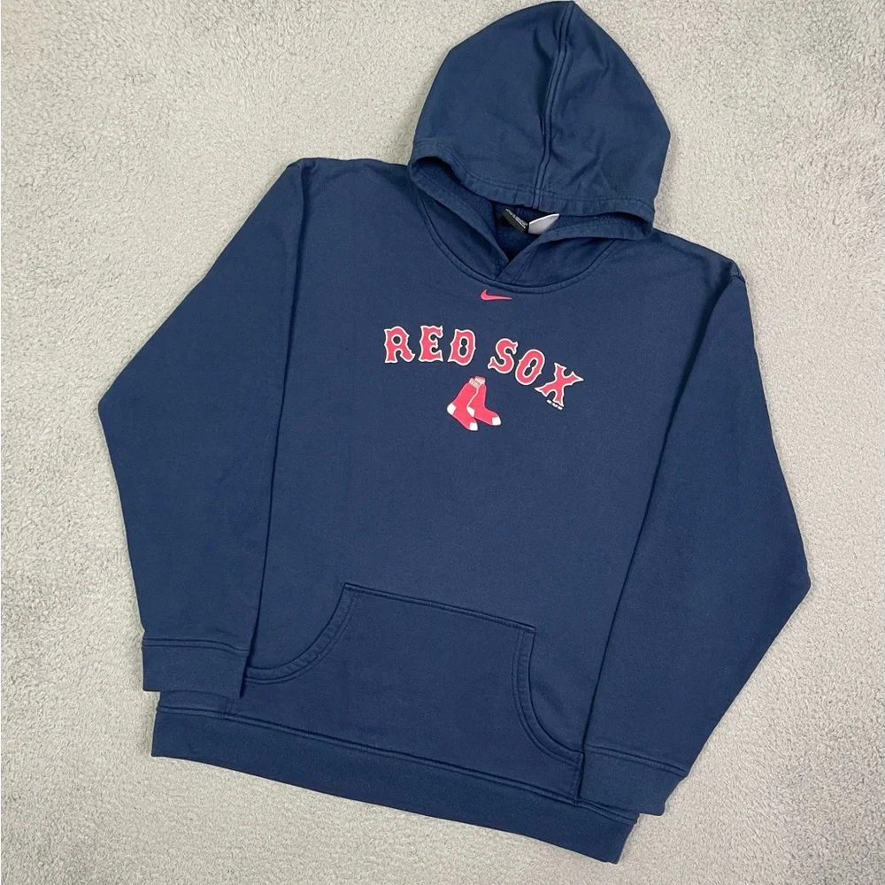 Kids Vintage nike Boston Red‎ Sox center swoosh sweatshirt